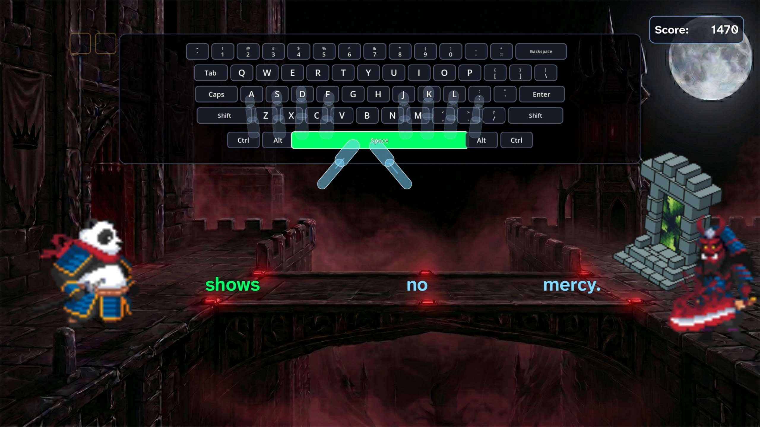 Type Shogun Expert Mode battle against the Dark Shogun