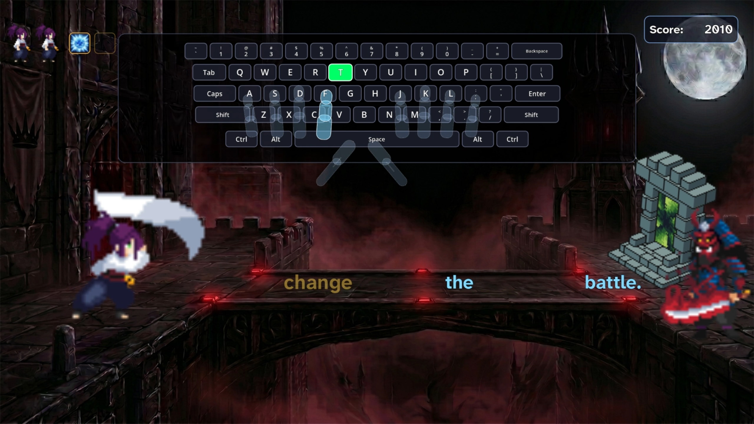 Type Shogun advanced campaign battle with multiple word targets
